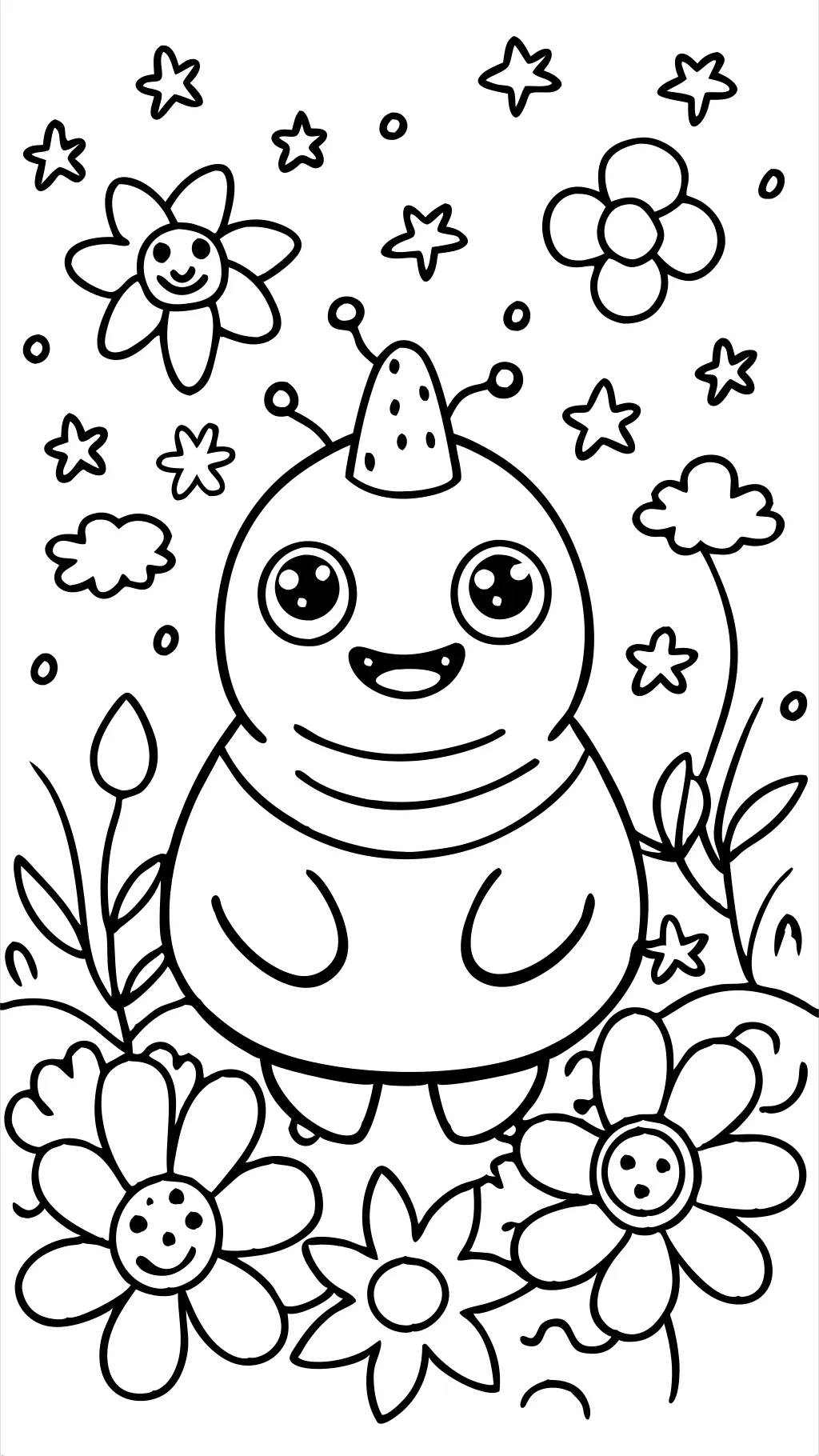 catch teeny pink coloring page